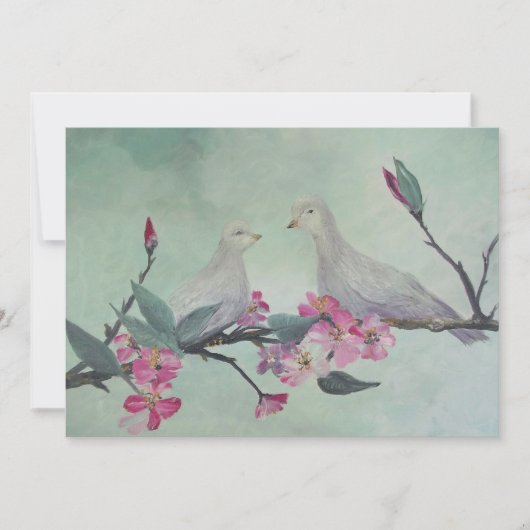 Liebe Doves Einladungen - Original ART (Vorderseite)