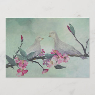 Liebe Doves Einladungen - Original ART
