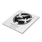 Liebe Doves Elegante Tile Gay Hochzeitsgeschenk Fliese (Seite)