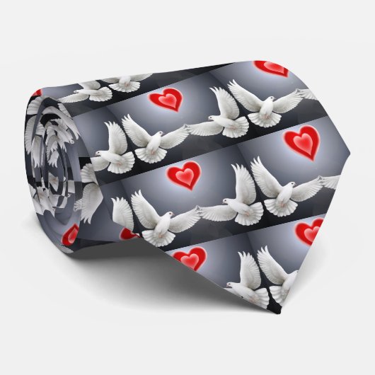 Liebe Doves Krawatte (Gerollt)