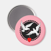 Liebe Doves Magnet (Vorderseite/Rückseite)