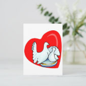 Liebe Doves Postkarte (Stehend Vorderseite)