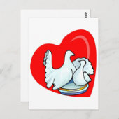 Liebe Doves Postkarte (Vorne/Hinten)