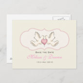 Liebe Doves Postkarte (Vorne/Hinten)