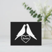 Liebe Doves Postkarte (Stehend Vorderseite)