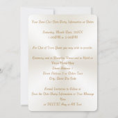 Liebe Doves und Heart Wedding Speichern Sie die Da Einladung (Rückseite)