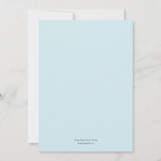 Liebe Doves Wedding Einladungen - Sky Blue (Rückseite)