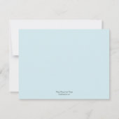 Liebe Doves Wedding RSVP Cards - Sky Blue Karte (Rückseite)