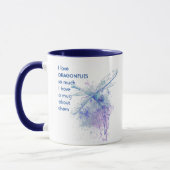 Liebe DRAGONFLIES so viel ich so viel Spaß Zitat Tasse (Links)