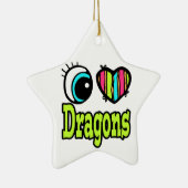 Liebe Dragons Keramik Ornament (Rechts)