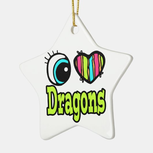 Liebe Dragons Keramik Ornament (Links)