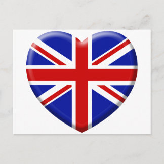Liebe drapeau Angleterre Postkarte