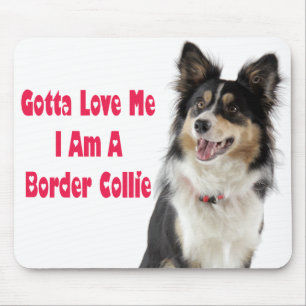 Liebe Dreifarbige Border Collie Welpen-Mauspad Mousepad
