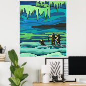 Liebe drucken mit der ersten Nation Druckfarbe gro Poster (Heimbüro)