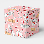 Liebe drucken Rosa Hintergrund Geschenkschachtel (Rückseite)