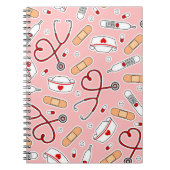 Liebe drucken Rosa Hintergrund Notizblock (Vorderseite)