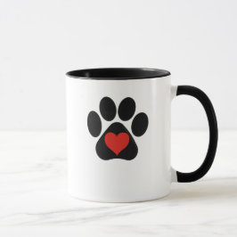 Liebe Druckpfosten mit rotem Herz Tasse