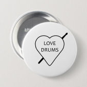 Liebe Drums Abzeichen Button (Vorne & Hinten)