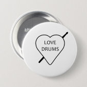Liebe Drums Abzeichen Button (Vorne & Hinten)