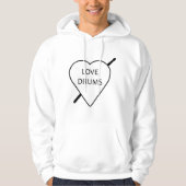 Liebe Drums Hoodie (Vorderseite)