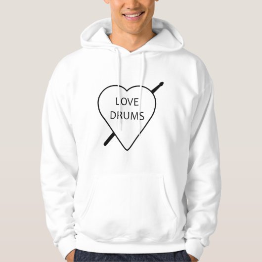 Liebe Drums Hoodie (Vorderseite)