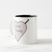 Liebe Drums Tasse (Vorderseite Links)
