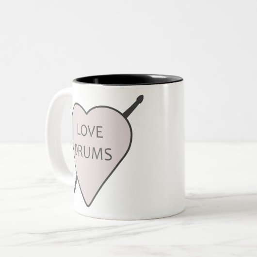 Liebe Drums Tasse (Vorderseite Links)