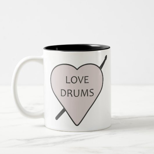 Liebe Drums Tasse (Links)
