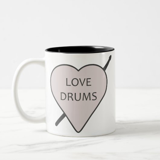 Liebe Drums Tasse (Links)