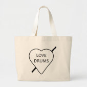 Liebe Drums Tote Bag Jumbo Stoffbeutel (Vorne)