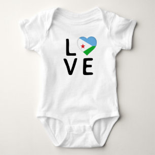 Liebe - Dschibuti-Flagge Baby Strampler