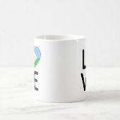 Liebe - Dschibuti-Flagge Kaffeetasse (Mittel)