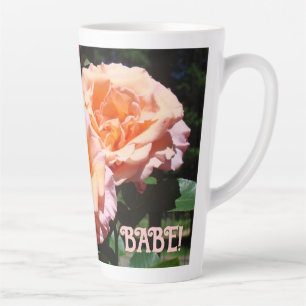 Liebe Du BABE! Kaffeetassen Pink Peach Rose Milchtasse