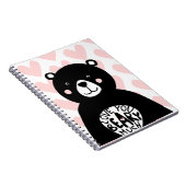 Liebe du Beary Much Niedlich Bär Girly Pink Herz Notizblock (Rechte Seite)