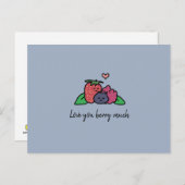 "Liebe du berry viel" Postkarte (Vorne/Hinten)
