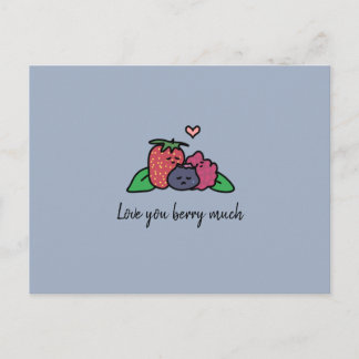 "Liebe du berry viel" Postkarte