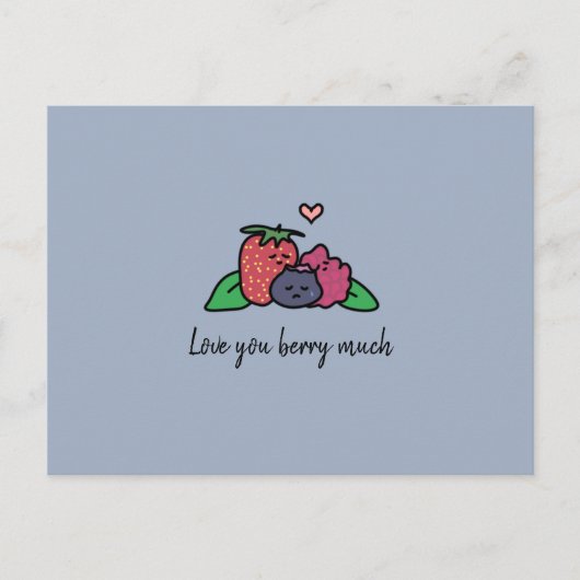 "Liebe du berry viel" Postkarte (Vorderseite)