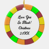 Liebe, du bist so überwältigt | Pilzsaal Weihnacht Keramik Ornament (Hinten)