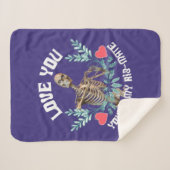 Liebe du, du bist mein Rib Mate Skelett Valentine Sherpadecke (Vorderseite (Horizontal))