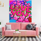 LIEBE DU gestylte Leinwand drucken (Insitu (Wohnzimmer))