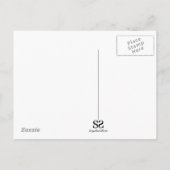 "Liebe du" In Sand geschriebenes Herz Postkarte (Rückseite)