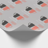 "Liebe du Latte" Valentinstag Geschenkpapier (Ecke)
