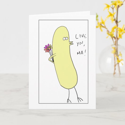 Liebe, du Ma Bird! Karte (Gelbe Blume)