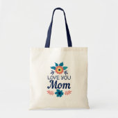 Liebe, du Mama, blumenblaue Tasche (Vorne)