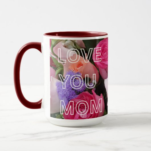 Liebe du Mama Glücklicher Muttertag Tasse (Links)