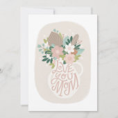 Liebe, du Mama. Niedliche Blumenmütter Feiertagskarte (Vorderseite)
