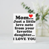 Liebe, du Mama Postkarte (Stehend Vorderseite)