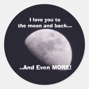 Liebe du MOON Aufkleber