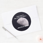 Liebe du MOON Aufkleber (Umschlag)