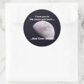 Liebe du MOON Aufkleber (Tasche)